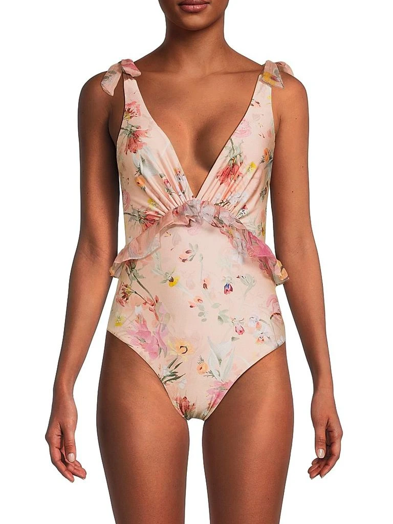 PatBO Lily Flower One-Piece Swimsuit 3
