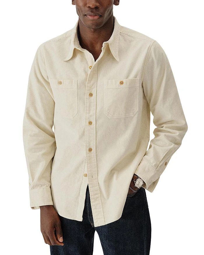 Buck Mason Craftsman Station Cotton Corduroy Classic Fit Button Down Work Shirt 1