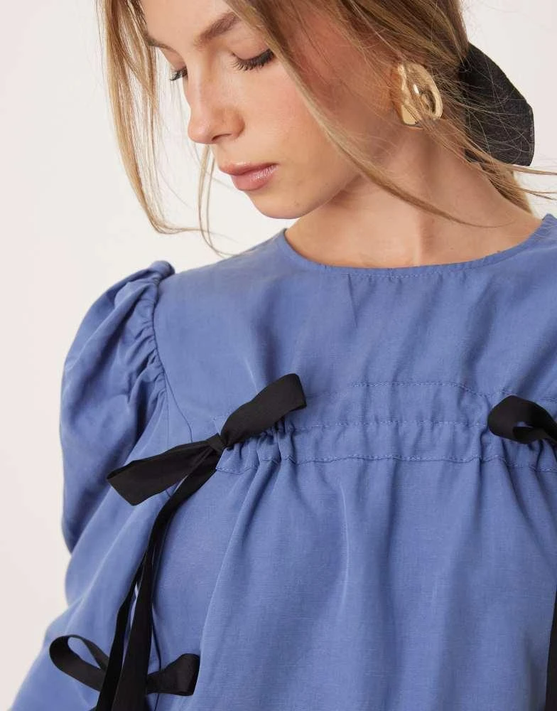 ghospell blue dress Ghospell Hannah Midi Dress – La Tete et Tout