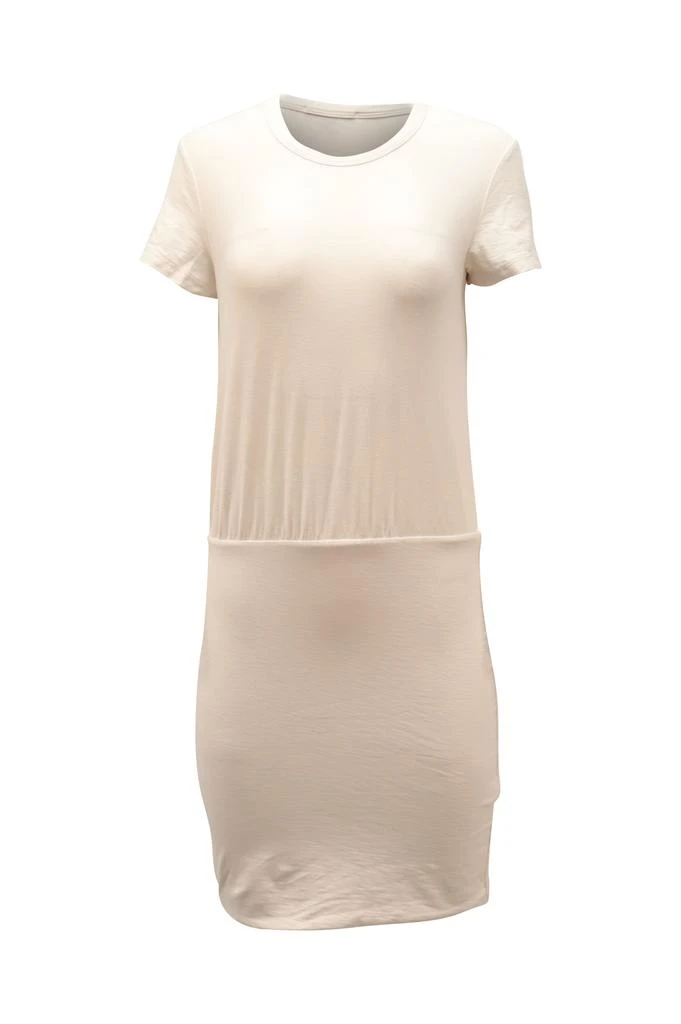 James Perse Jersey Blouson Dress in White Cotton 1