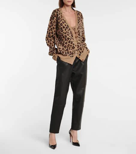 Khaite Eda cheetah-print cashmere bralette 2