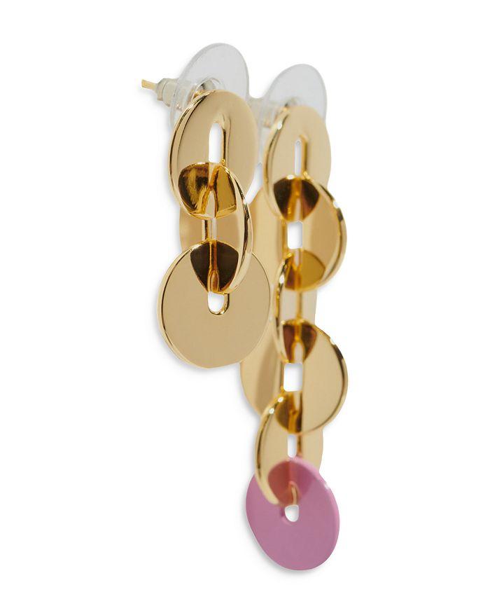 Maje Sequin Drop Earrings in Gold Tone