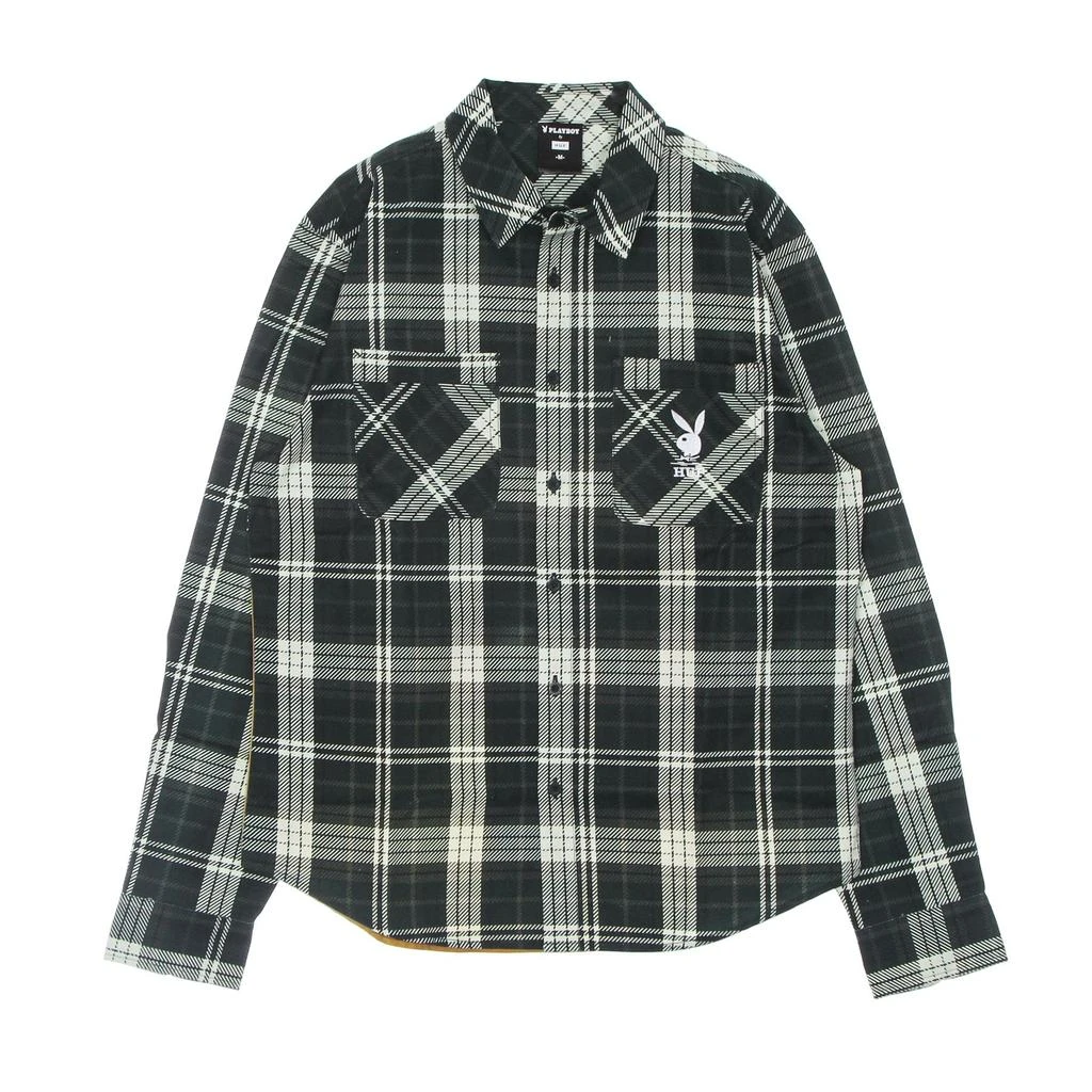 HUF Monarch Men's Long Sleeve Shirt L/s Flannel X Playboy Black 1