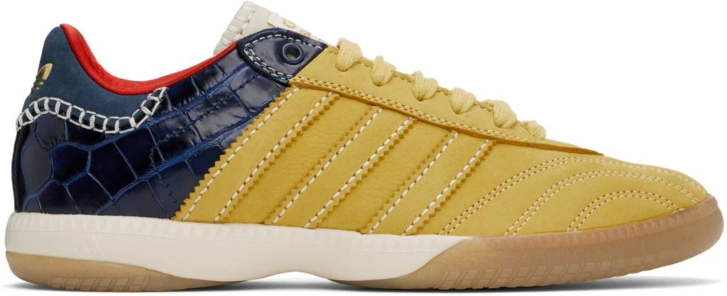 WALES BONNER Yellow & Navy adidas Originals Edition MN Samba Sneakers 1