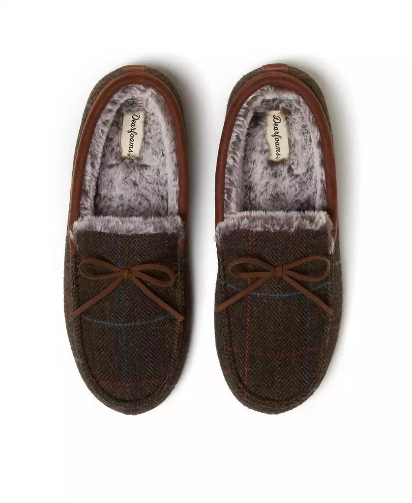 Dear Foams Men's Atlas Plaid Driving Moccasin House Shoe Slipper 4