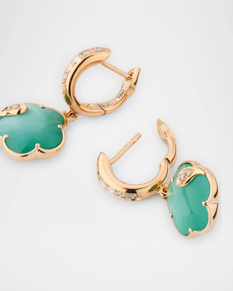 Pasquale Bruni Ton Joli 18K Rose Gold Diamond Earrings with Green Agate 4