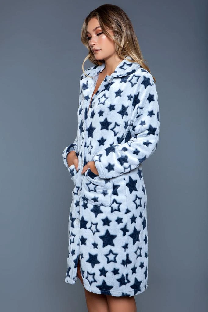 TRUEDAMES Starry Night Plush Button-Up Robe 2