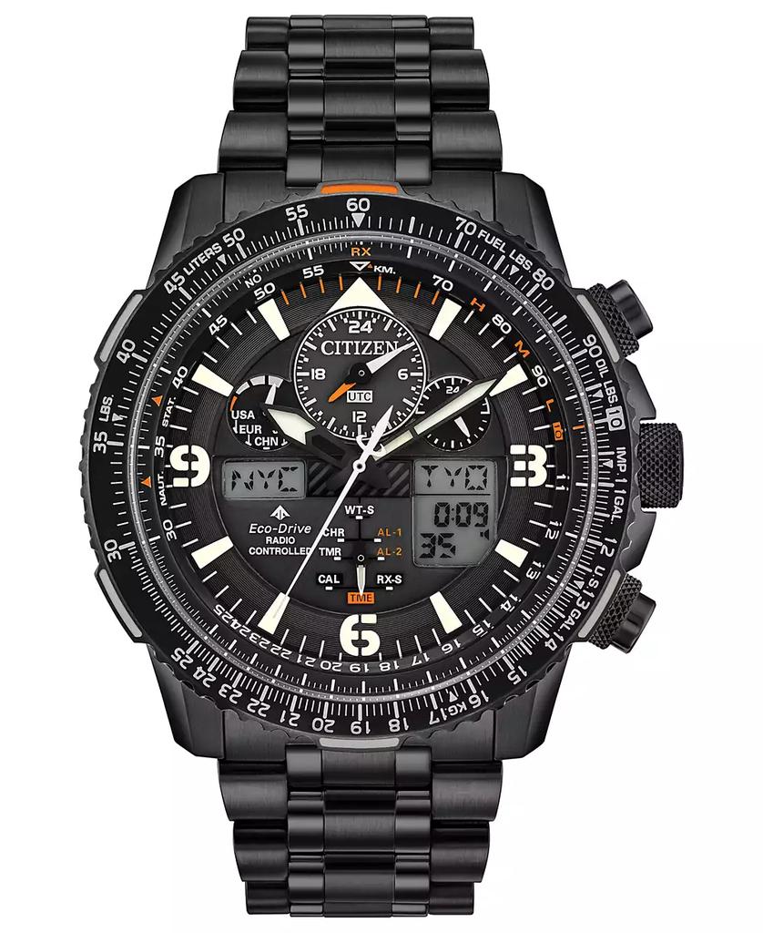 Citizen Eco-Drive Men's Analog-Digital Promaster Skyhawk A-T Black Stainless Steel Bracelet Watch 46mm