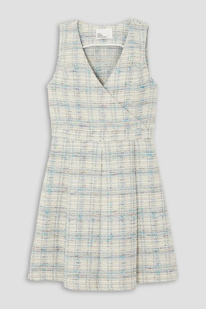 LISA MARIE FERNANDEZ Wrap-effect cotton-blend tweed mini dress 1