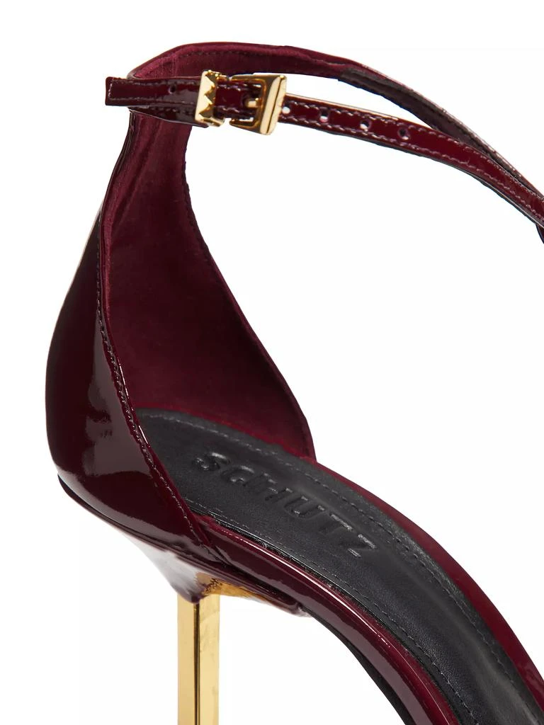 Schutz Allure T 90MM Patent Leather T-Strap Sandals 6
