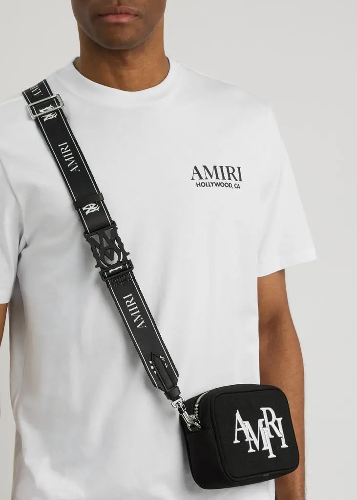 AMIRI Staggered canvas camera bag  5