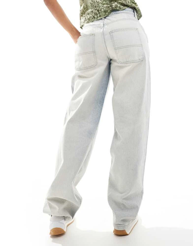 Noisy May Noisy May mid waist loose fit jeans in bleached grey 2