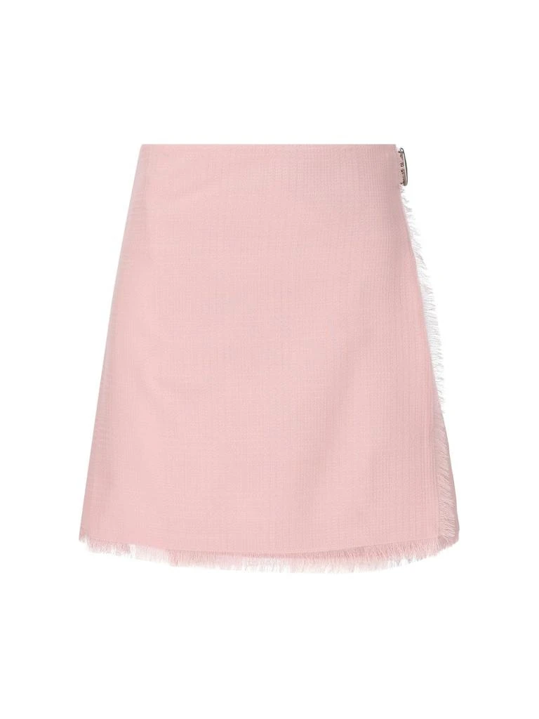 Burberry Burberry Buckle-Fastened Frayed-Hem Pleated Kilt 2
