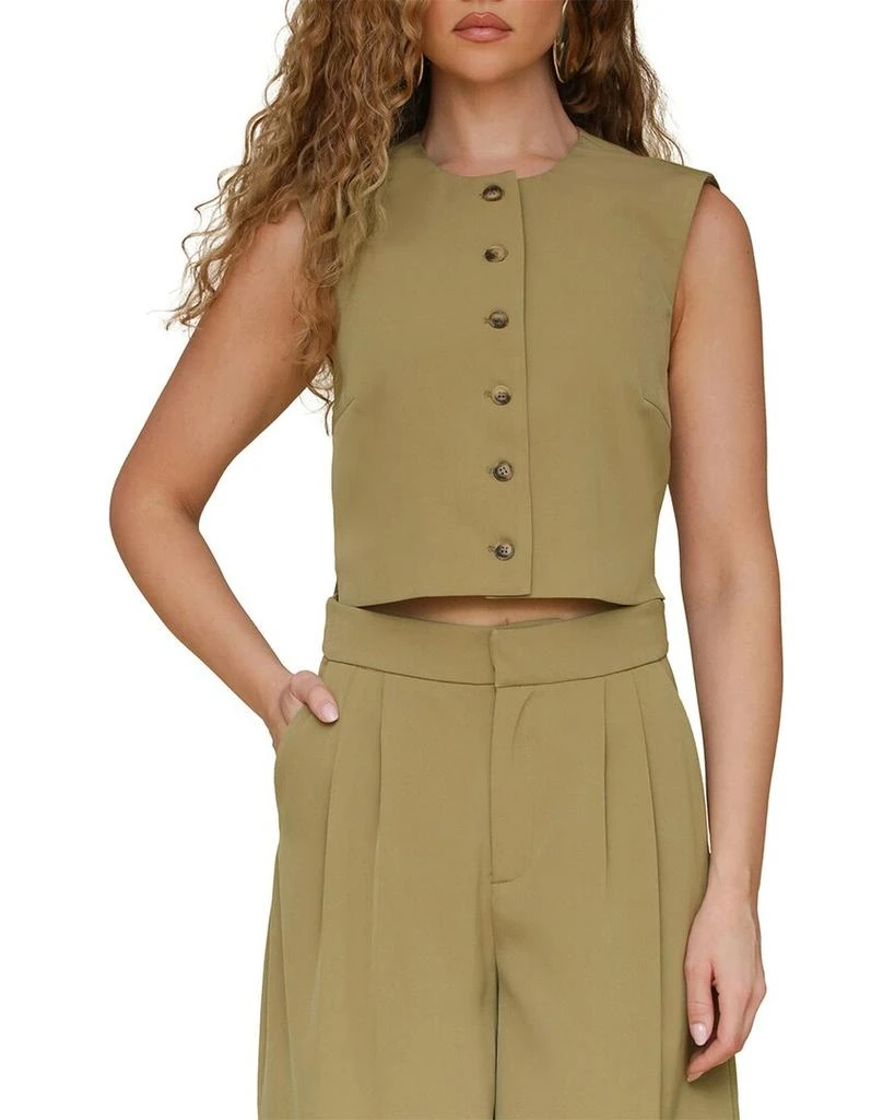 Avec Les Filles Bosy Cropped Vest 1