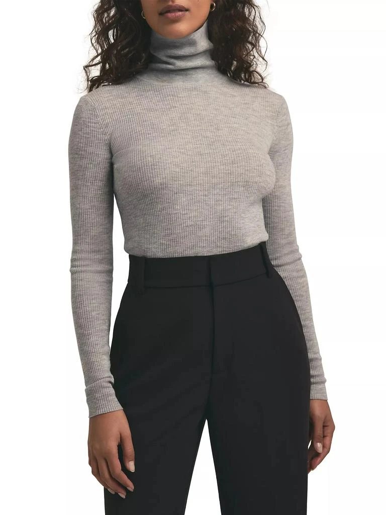 Favorite Daughter Amelia Wool Rib-Knit Turtleneck Top 4