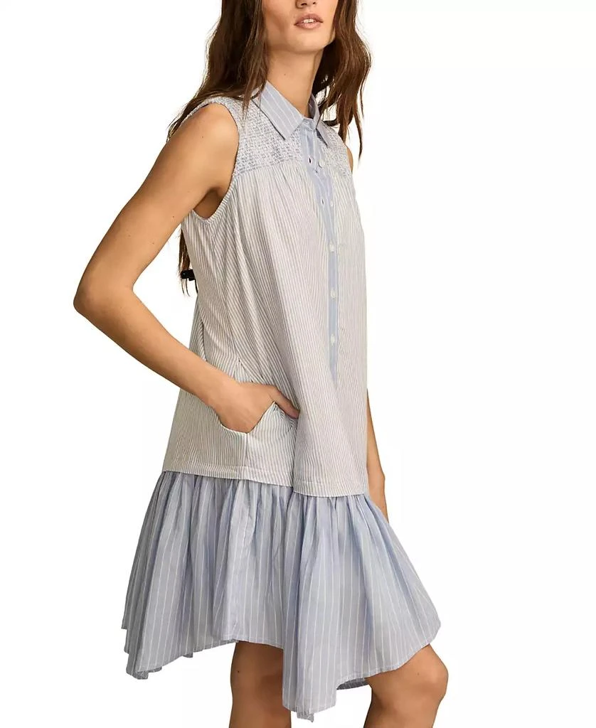 Lucky Brand Women's Breezy Cotton Sleeveless Shirt Dress 3