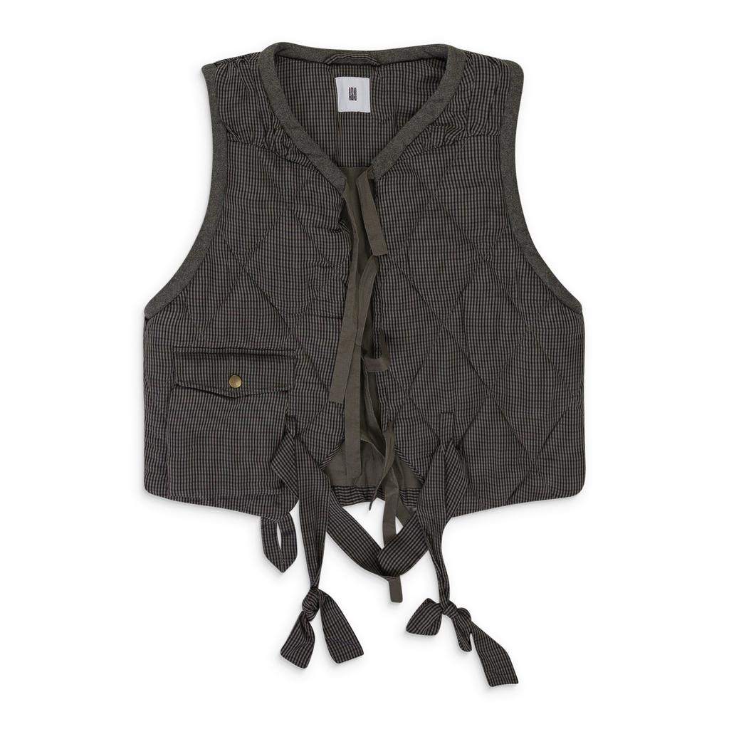 Asai MANOR CHECK DESIRE GREEN VEST