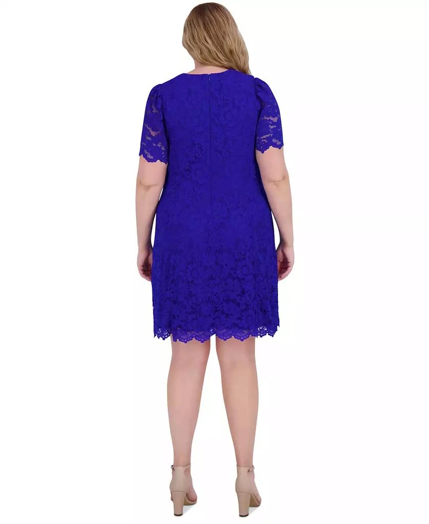 Jessica Howard Plus Size Plus Size Lace Short-Sleeve A-Line Dress 2