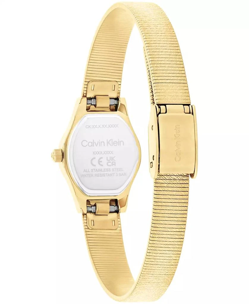 Calvin Klein Women's Contemporary Gold Tone Stainless Steel Mesh Bracelet Watch, 18mm 3