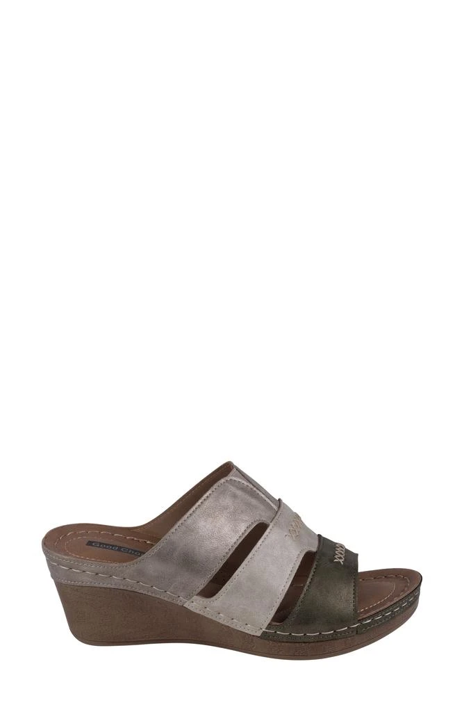 GOOD CHOICE NEW YORK Delores Platform Wedge Slide Sandal 3