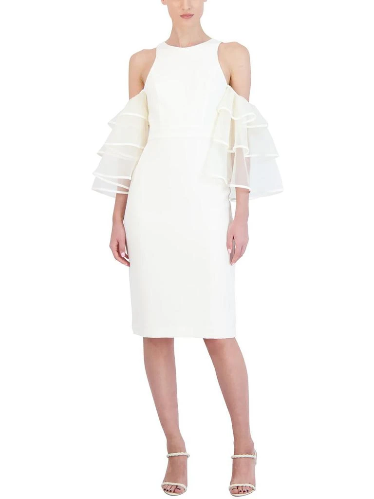 BCBG Womens Cold Shoulder Knee-Length Cocktail and Party Dress 3
