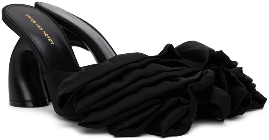 Dries Van Noten Black Ruffled Mules 4