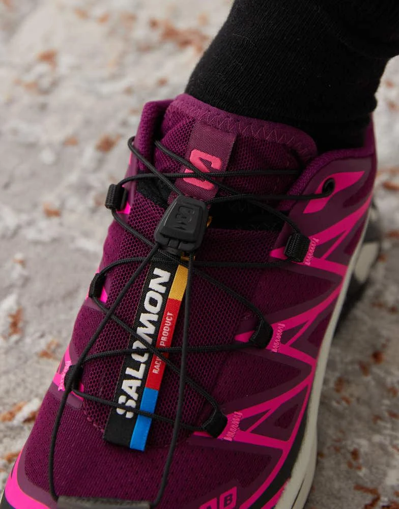 Salomon Salomon XT-6 trainers in purple and neon pink 3