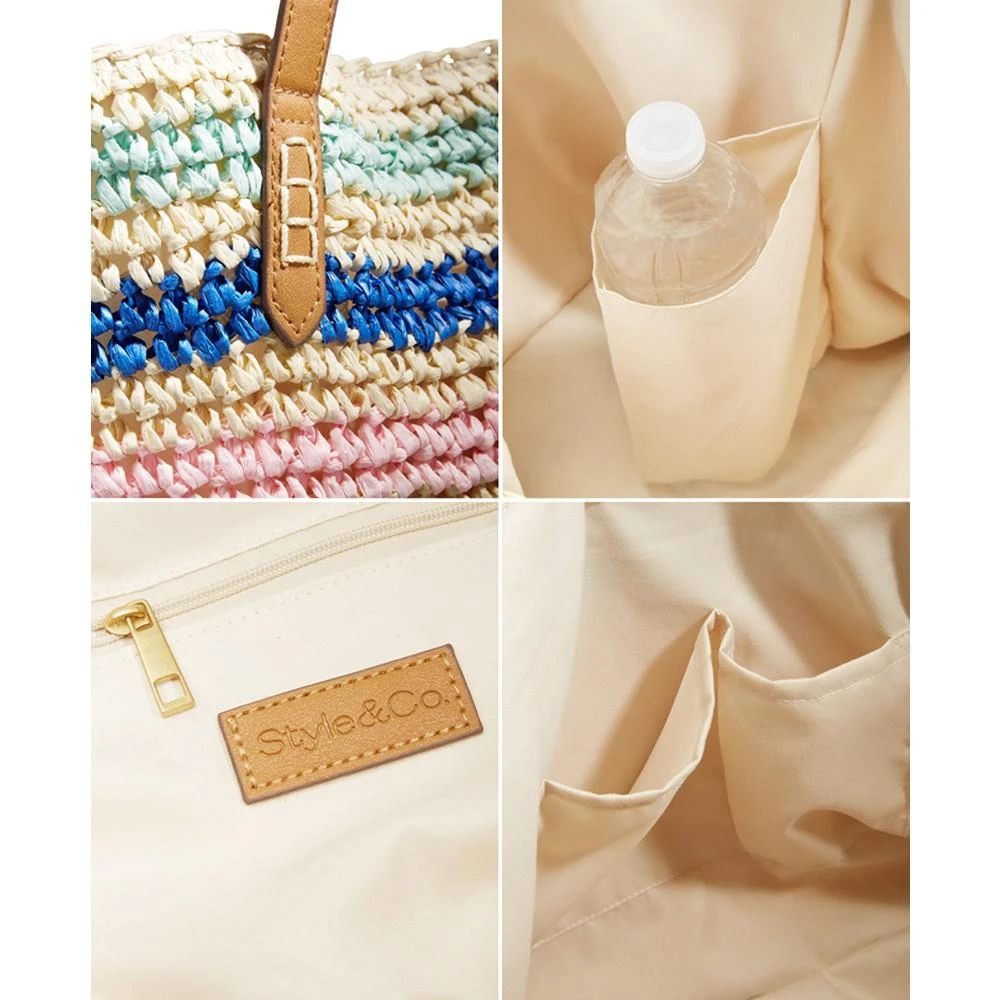 Style & Co Medium Classic Straw Tote, Created for Macy's 6