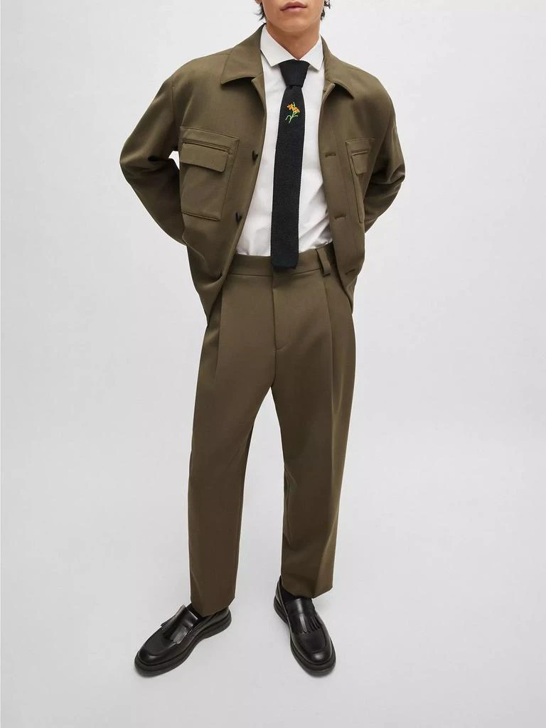 Hugo Boss Tailored Trousers in a Stretch-Wool Blend 6