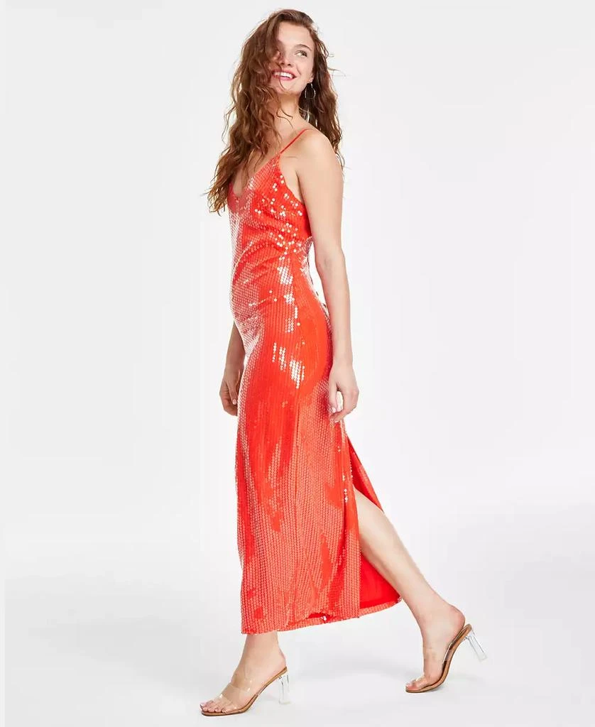 1. State Women's Sequin Sleeveless Midi Slip Dress 3