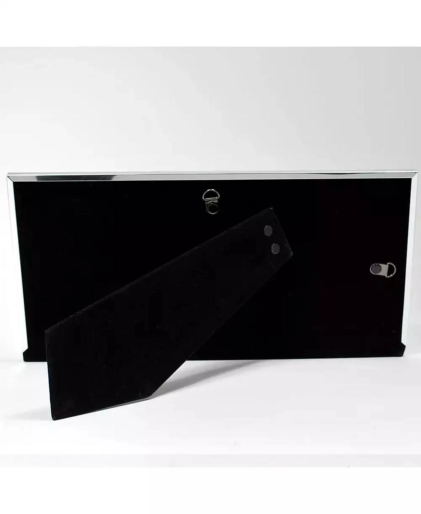 Lawrence Frames Brushed Silver Metal and Shiny Metal Two Tone Hinged Triple Opening Panel - 5" x 7" 2