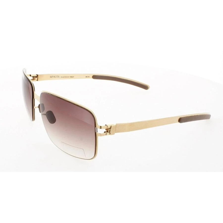 Mykita NO1 SUN-MAJA-GOLD LINE Bordeax Gradient Rectangular Unisex Sunglasses NO1 SUN-MAJA 006 59 1
