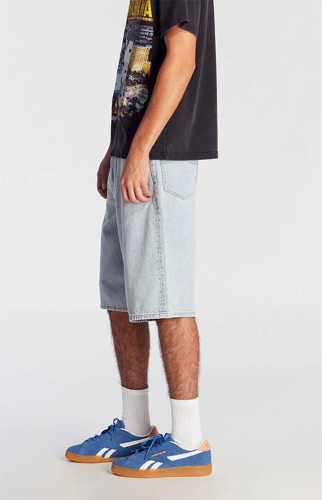 PacSun Light Indigo Extreme Baggy Denim Shorts 3