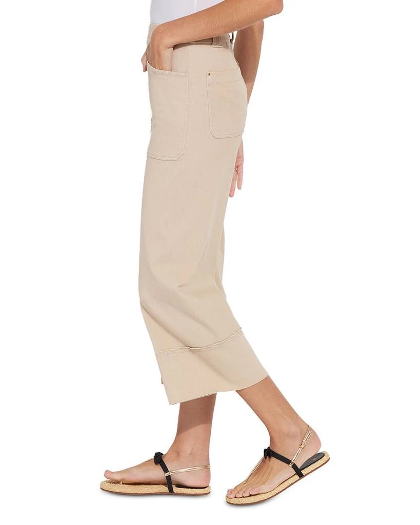 Lyssé Analia Wide Leg Denim Jeans in Linen Beige 3
