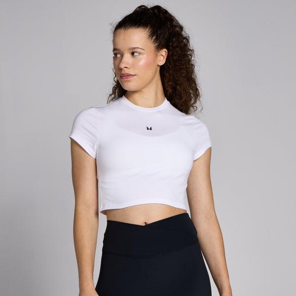 Myprotein MP Women's Basics Body Fit Short Sleeve Crop T-Shirt - White