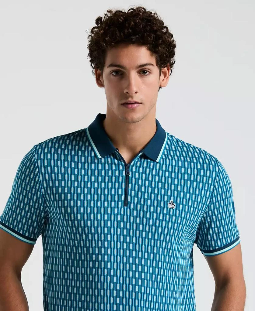 Original Penguin Men
s Slim Fit Short Sleeve Tipped Jacquard Polo Shirt 3