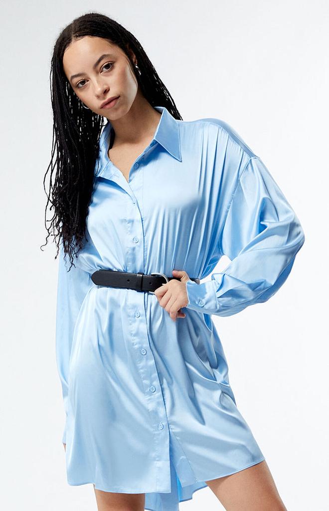 Glamorous Satin Button Down Dress