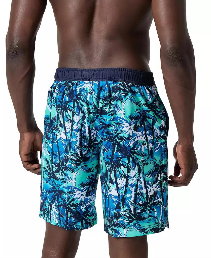 Speedo Men
s Hawaiian Sky Bondi Basin Palm Print Drawstring 9" Boardshorts 10