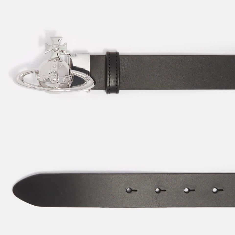 Vivienne Westwood Vivienne Westwood Orb Buckle Palladio Leather Belt 3