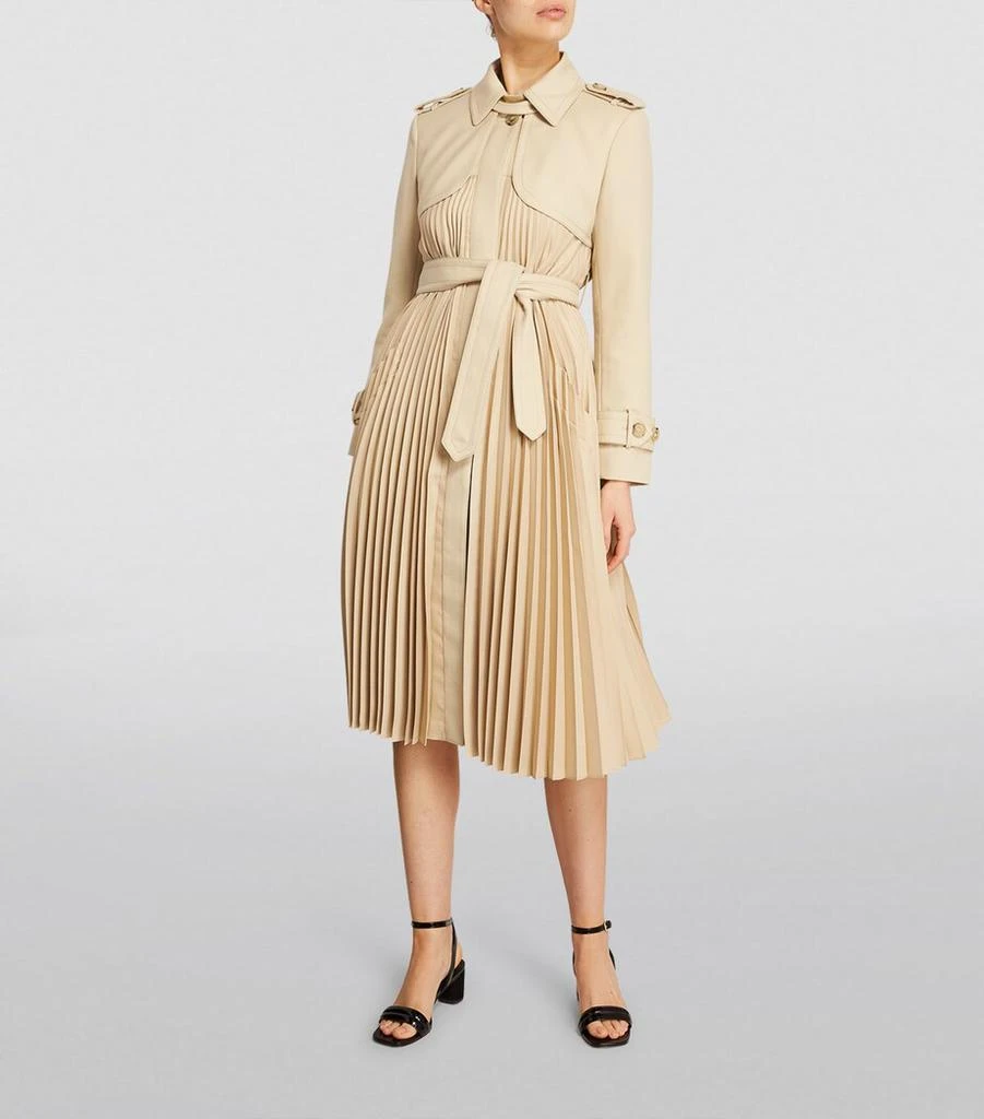 Sandro Paris Pleated Trench Coat - Coats - BeyondStyle