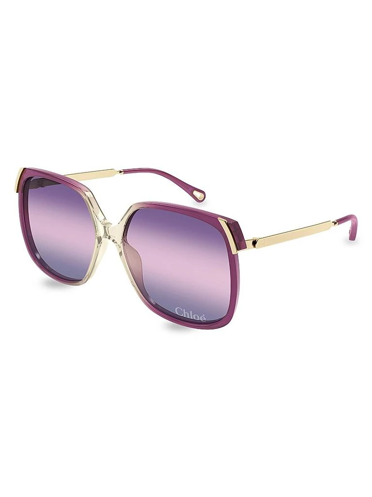 Chloe Geometric Braided Sunglasses CH0003S 002 Coral 55mm Shop Women main image 3