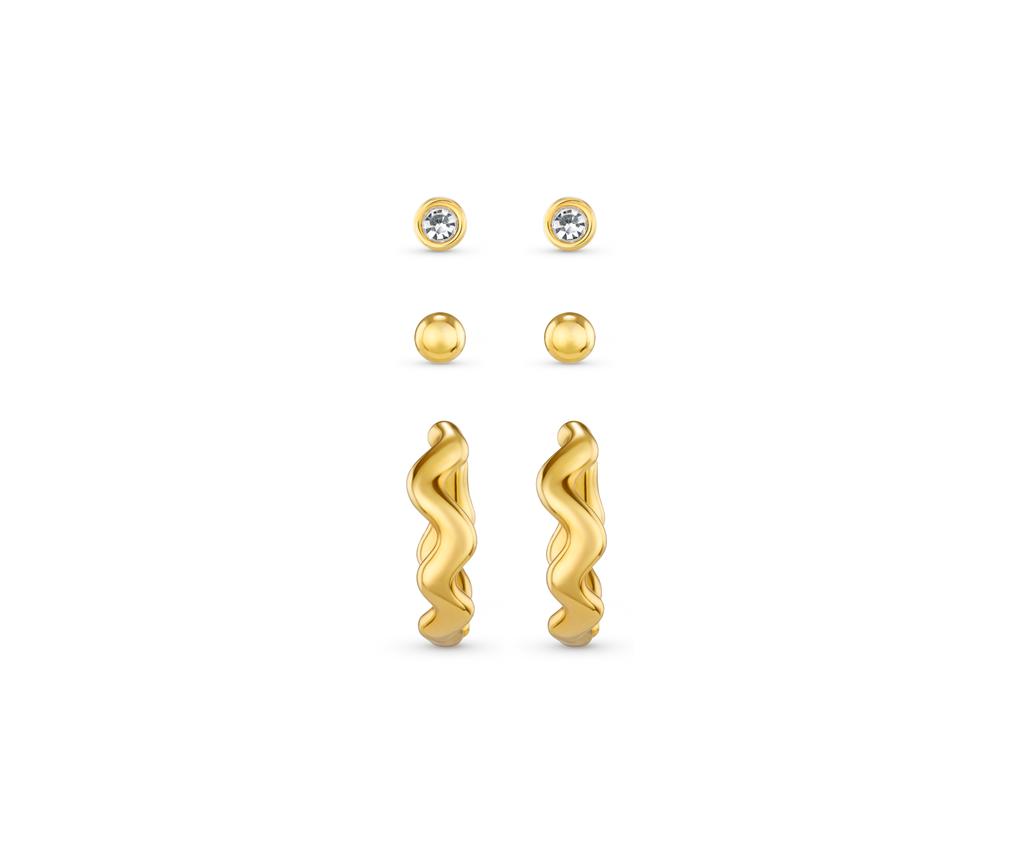 Orelia London Wave Huggie 6 Pack Ear Party