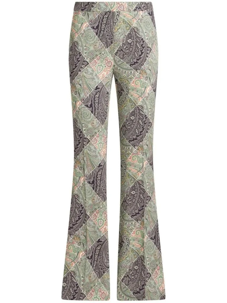 ETRO Flared Patchwork Trousers 1