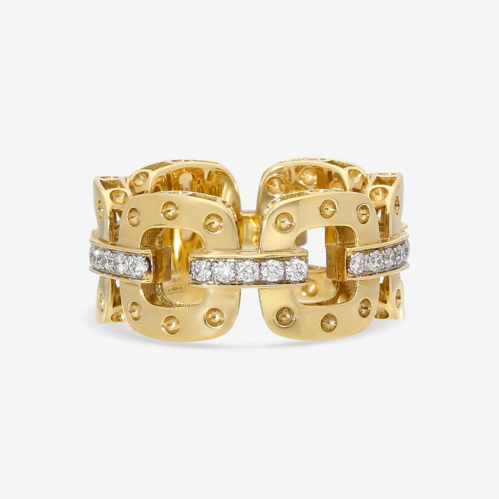 Roberto Coin Roberto Coin Pois Moi 18K Yellow & White Gold Diamond Band Ring Sz. 6.75 777919AJ65X0 1