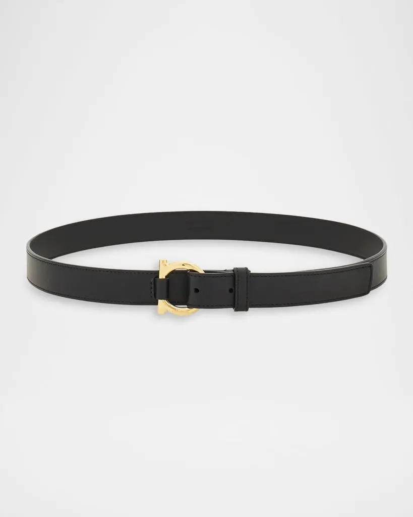 Salvatore Ferragamo Donna Leather Gancini Belt
