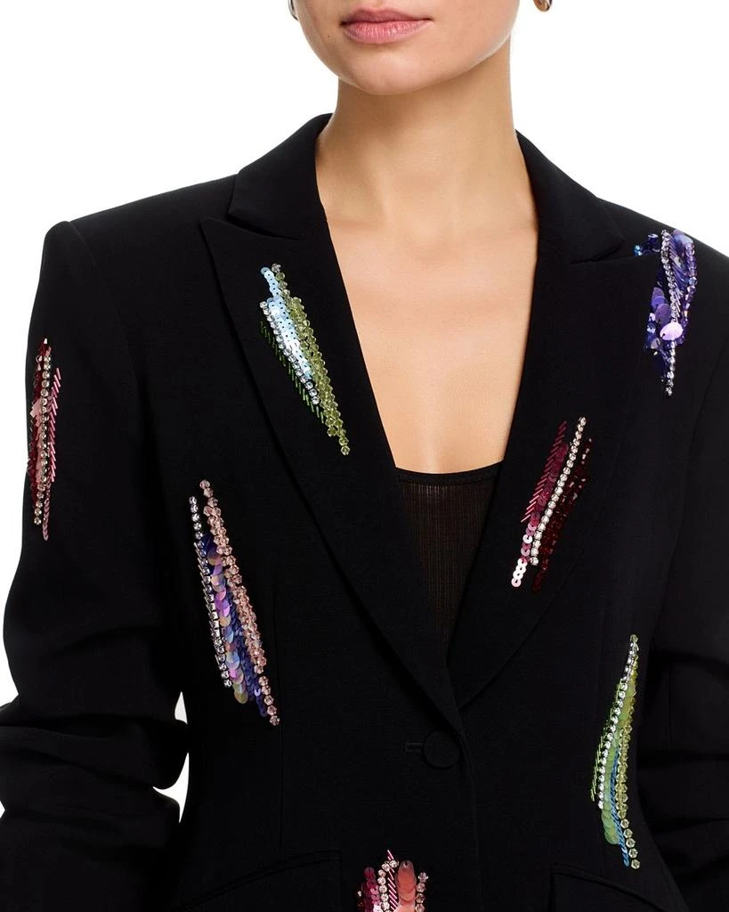 Cinq à Sept Paillette Whirl Scrunched Sleeve Jacket 6