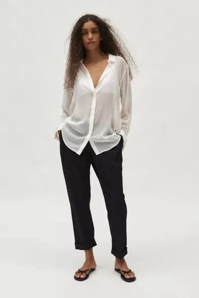 WILDFANG WILDFANG The Empower Sheer Long Sleeve Button-Down Shirt 5