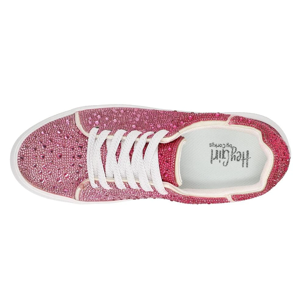 Corkys Bedazzle Rhinestone Lace Up Platform Sneakers 4