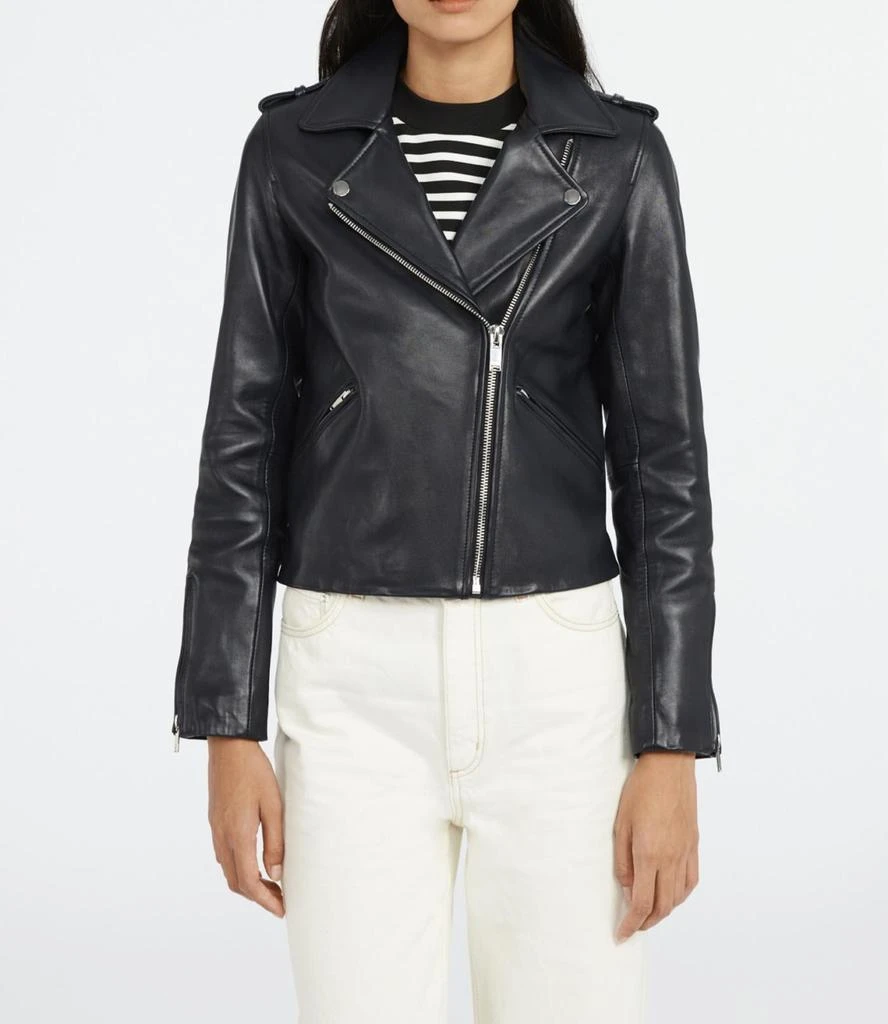 Claudie Pierlot Blouson Cuir - Cuzia - Marine 8