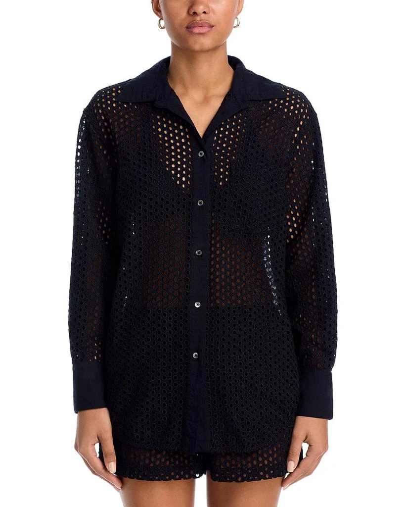 Solid 
Striped The Bronte Cover-Up Shirt 5